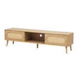Boho Farmhouse Solid Wood TV Stand Cabinet - Sleep Galleria
