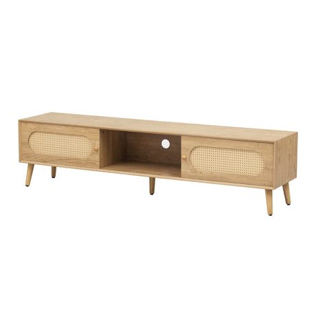 Boho Farmhouse Solid Wood TV Stand Cabinet - Sleep Galleria