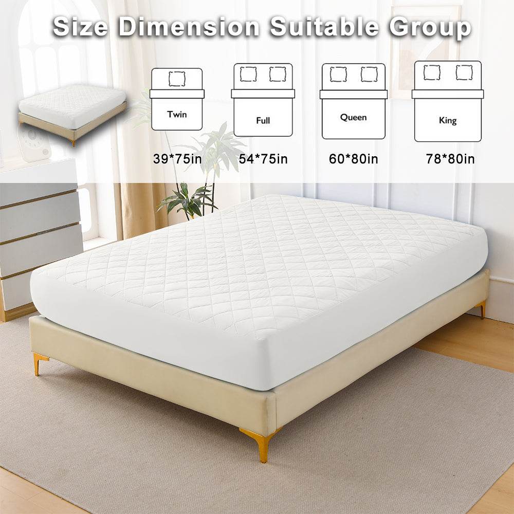 Waterproof Ultrasonic Cotton Twin Mattress Protector - Sleep Galleria