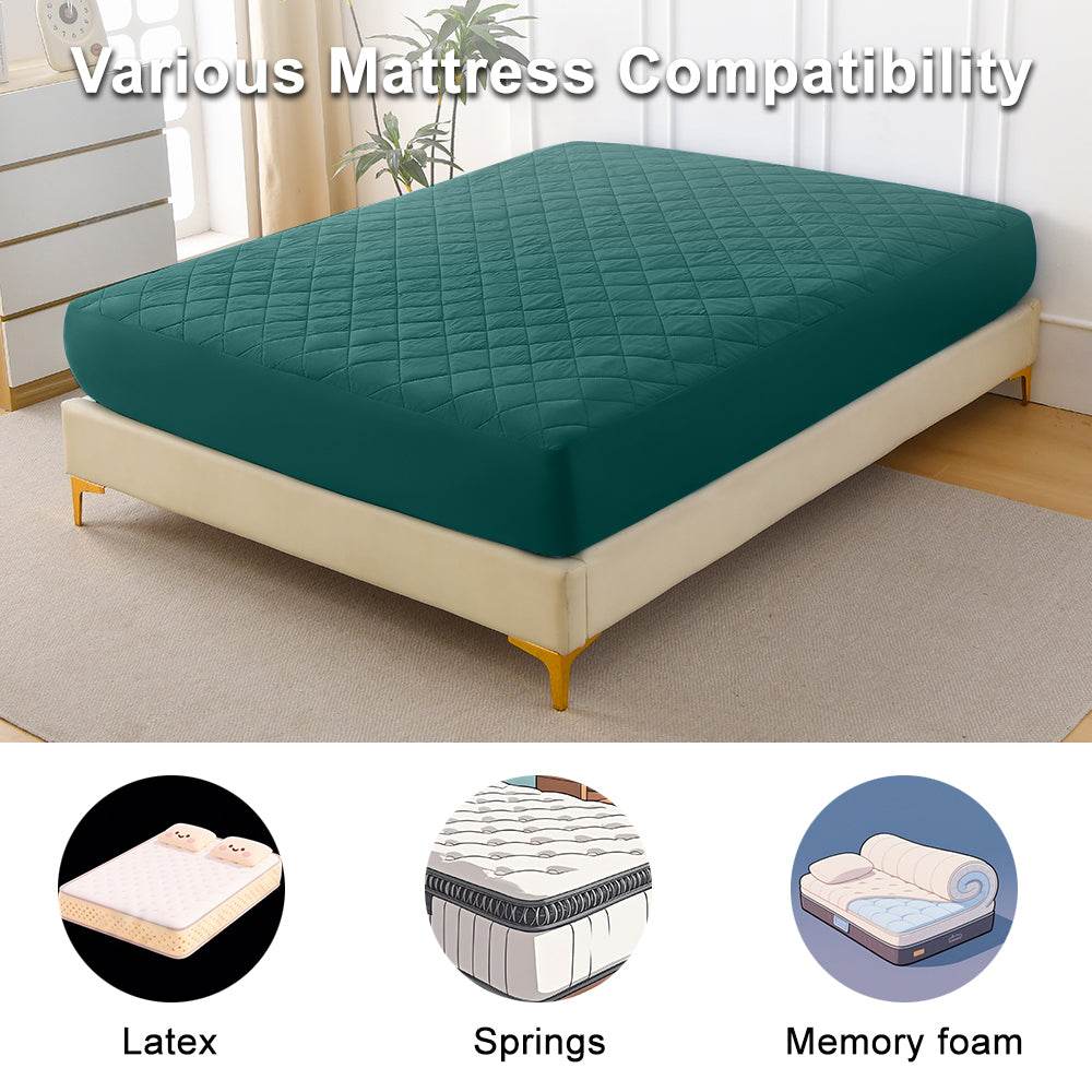 Waterproof Quilted Cotton Fitted Sheet Full - Sleep Galleria