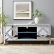 47-Inch Mirrored Antique Media Console With Storage - Sleep Galleria