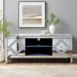 47-Inch Mirrored Antique Media Console With Storage - Sleep Galleria