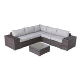 8-Piece Espresso Brown Weather-Resistant Wicker Patio Furniture Set