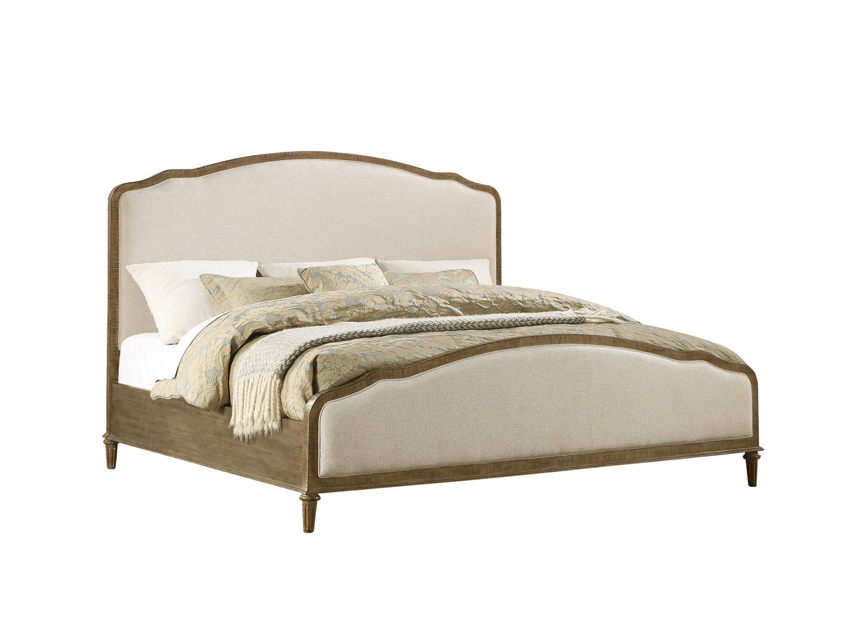 Queen Solid Wood Foam Upholstered Bed Frame