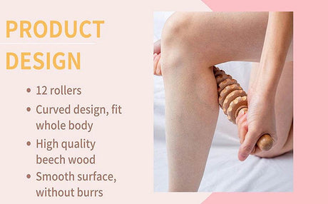Wooden Bendable Manual Massage Roller Therapy Tool - FITPERT - Sleep Galleria