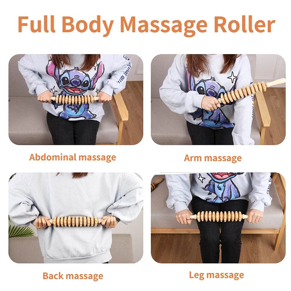 Wooden Bendable Manual Massage Roller Therapy Tool - FITPERT - Sleep Galleria