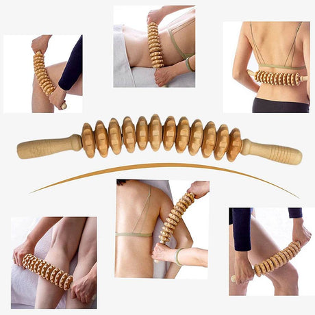 Wooden Bendable Manual Massage Roller Therapy Tool - FITPERT - Sleep Galleria