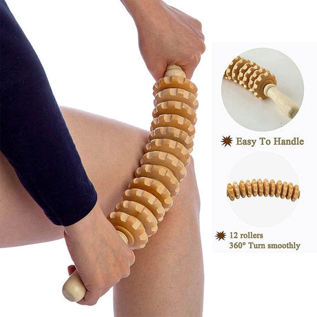 Wooden Bendable Manual Massage Roller Therapy Tool - FITPERT - Sleep Galleria