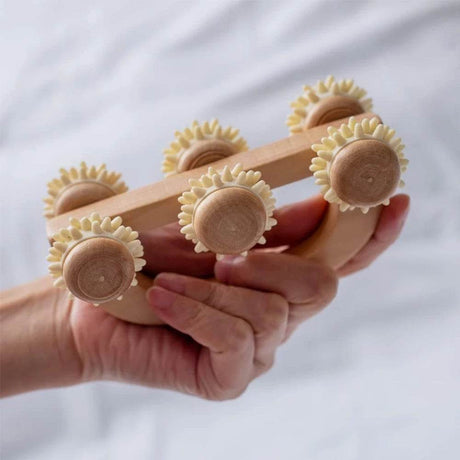 Wooden Handheld Massage Roller For Deep Tissue Relief - FITPERT - Sleep Galleria