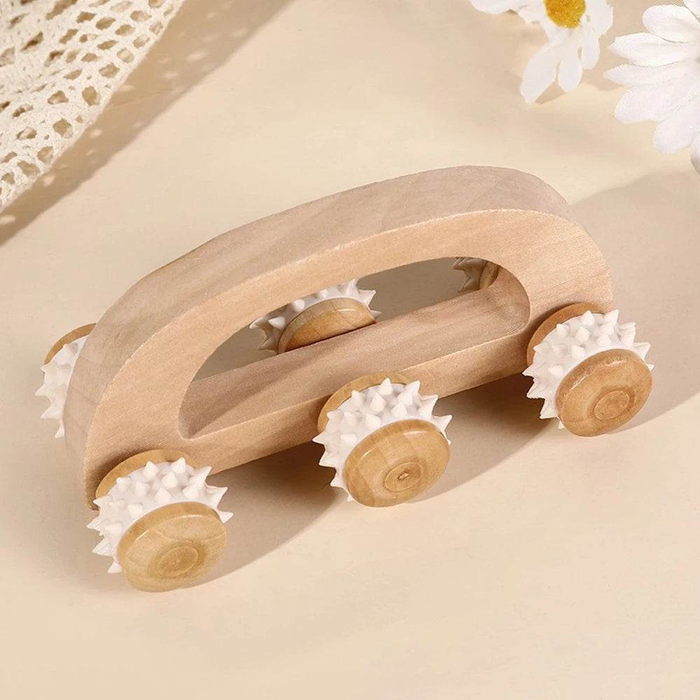 Wooden Handheld Massage Roller For Deep Tissue Relief - FITPERT - Sleep Galleria