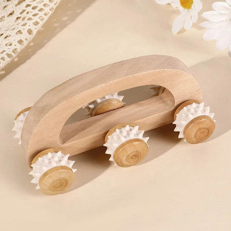 Wooden Handheld Massage Roller For Deep Tissue Relief - FITPERT - Sleep Galleria