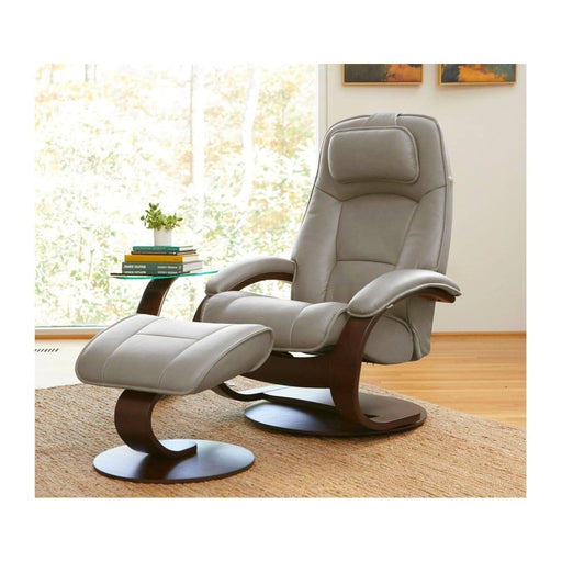 Fjords Stress Free Recliner Fjords® Admiral C Swivel Recliner and Ottoman