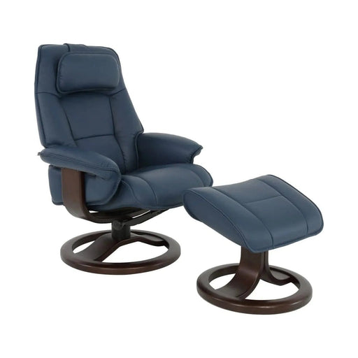 Fjords Stress Free Recliner Fjords® Admiral R Swivel Recliner and Ottoman
