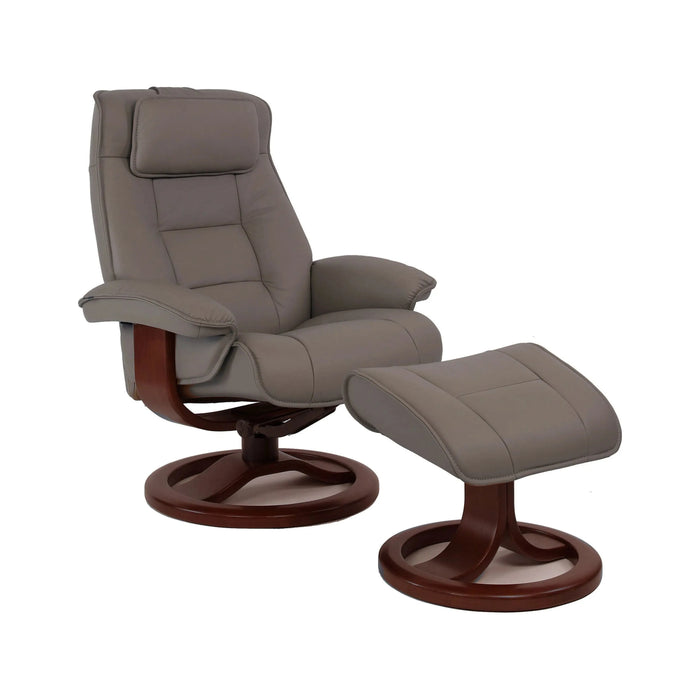 Fjords Stress Free Recliner Fjords® Mustang R Swivel Recliner and Ottoman