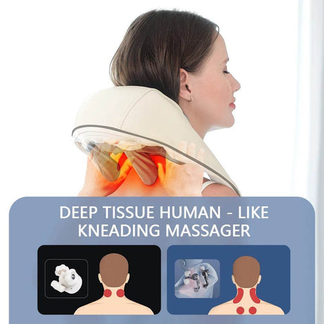 26W Brushless Motor Shoulder And Neck Massager Shawl - foreverlily - Sleep Galleria