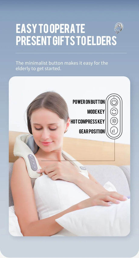 26W Brushless Motor Shoulder And Neck Massager Shawl - foreverlily - Sleep Galleria
