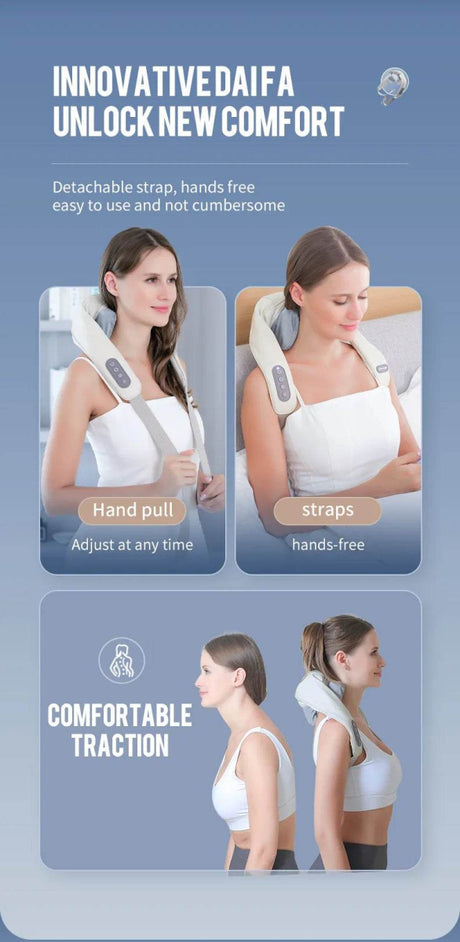 26W Brushless Motor Shoulder And Neck Massager Shawl - foreverlily - Sleep Galleria