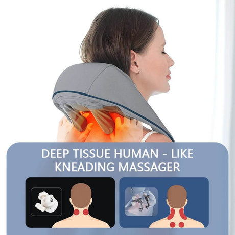 26W Brushless Motor Shoulder And Neck Massager Shawl - foreverlily - Sleep Galleria