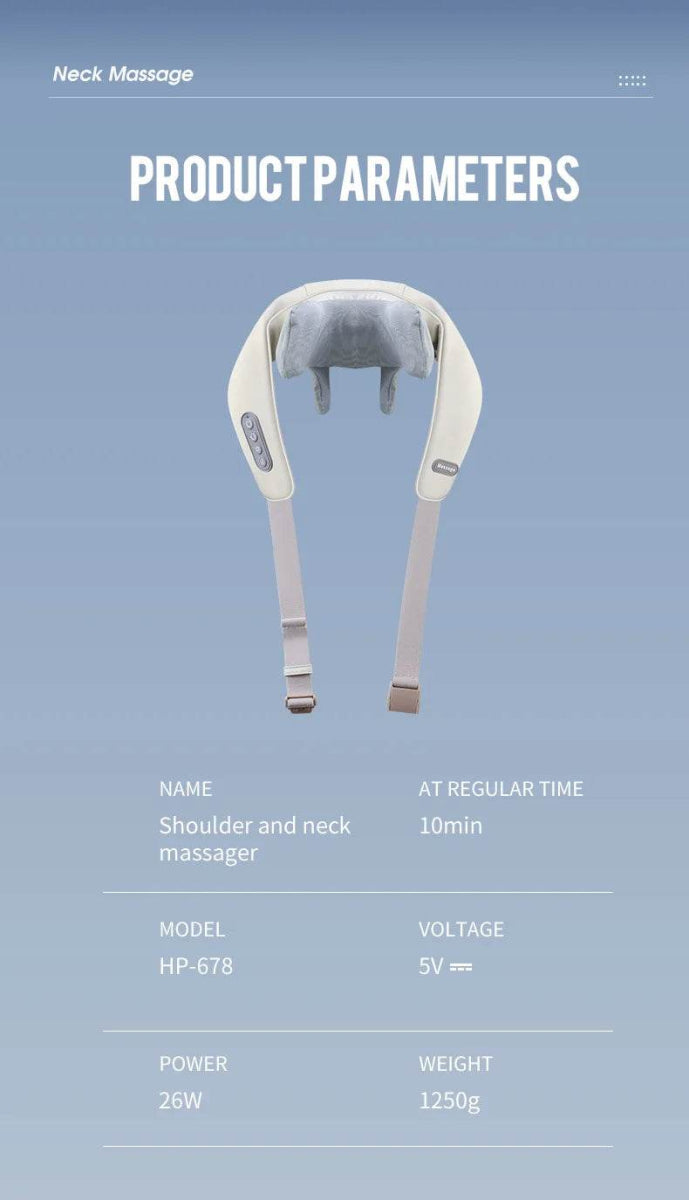 26W Brushless Motor Shoulder And Neck Massager Shawl - foreverlily - Sleep Galleria