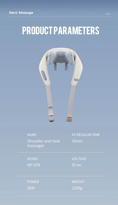 26W Brushless Motor Shoulder And Neck Massager Shawl - foreverlily - Sleep Galleria