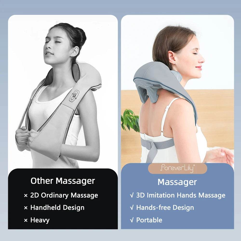 26W Brushless Motor Shoulder And Neck Massager Shawl - foreverlily - Sleep Galleria