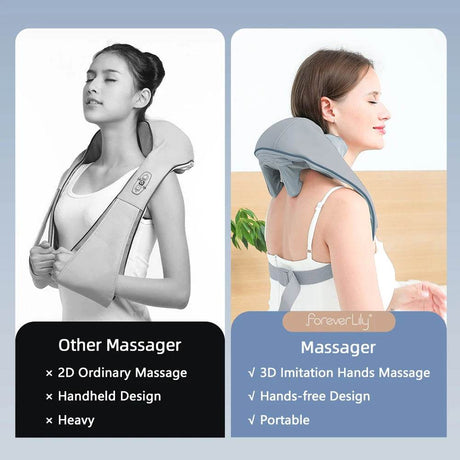26W Brushless Motor Shoulder And Neck Massager Shawl - foreverlily - Sleep Galleria