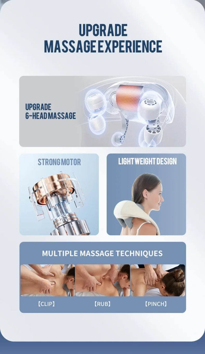 26W Brushless Motor Shoulder And Neck Massager Shawl - foreverlily - Sleep Galleria