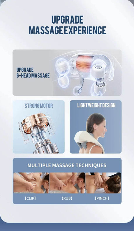 26W Brushless Motor Shoulder And Neck Massager Shawl - foreverlily - Sleep Galleria