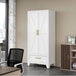 Large Heavy - Duty Metal Wardrobe Cabinet With Drawer - GUANGBAI - Sleep Galleria