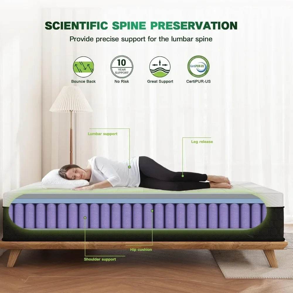 Medium 10-Inch Hybrid Memory Foam Mattress With Motion Isolation - Sleep Galleria