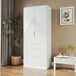 Modern Wooden Wardrobe Armoire Closet With Storage Drawers - GUANGBAI - Sleep Galleria