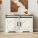Set of 2 Farmhouse Rustic Brown Wood Nightstands - Sleep Galleria