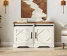 Set of 2 Farmhouse Rustic Brown Wood Nightstands - Sleep Galleria