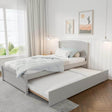 Solid Wood Twin Trundle Daybed Frame With Slat Support - Sleep Galleria