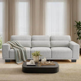 Modern Cotton Upholstered 3-Seater Living Room Sofa - Sleep Galleria