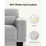 Modern Cotton Upholstered 3-Seater Living Room Sofa - Sleep Galleria