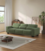 Modern Cotton Upholstered 3-Seater Living Room Sofa - Sleep Galleria