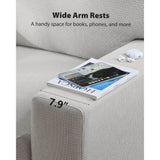 Modern Cotton Upholstered 3-Seater Living Room Sofa - Sleep Galleria