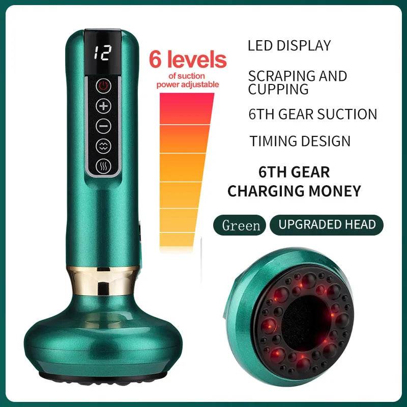 12-Level Electric Cupping Massage Device With Heating - Sleep Galleria