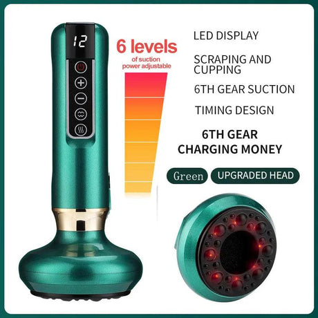 12-Level Electric Cupping Massage Device With Heating - Sleep Galleria