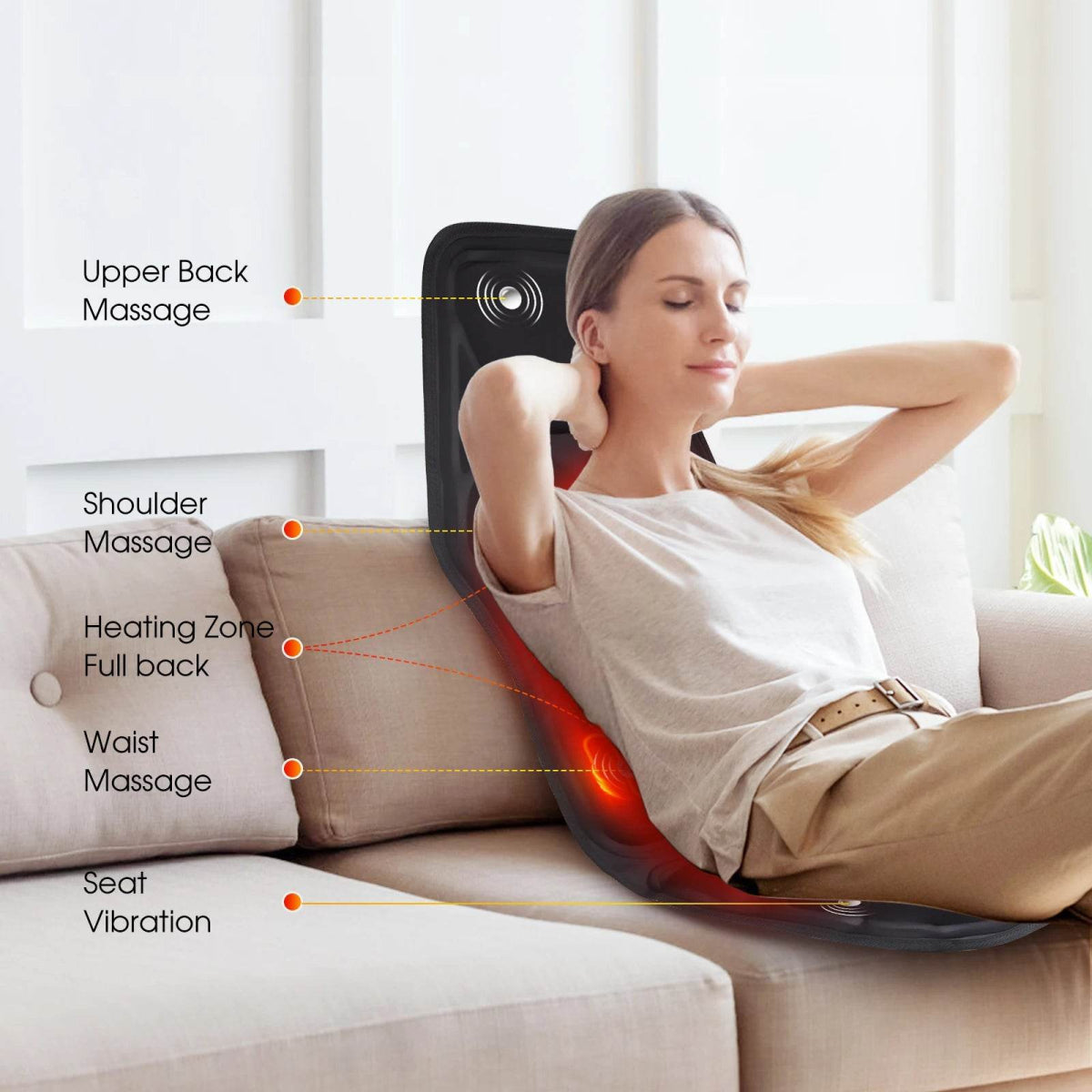 Electric Heating Back Waist Vibration Massage Pad - Hailicare - Sleep Galleria