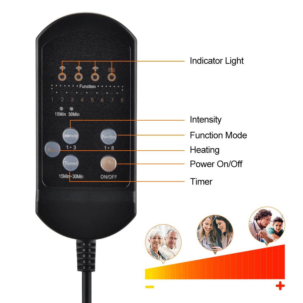 Electric Heating Back Waist Vibration Massage Pad - Hailicare - Sleep Galleria