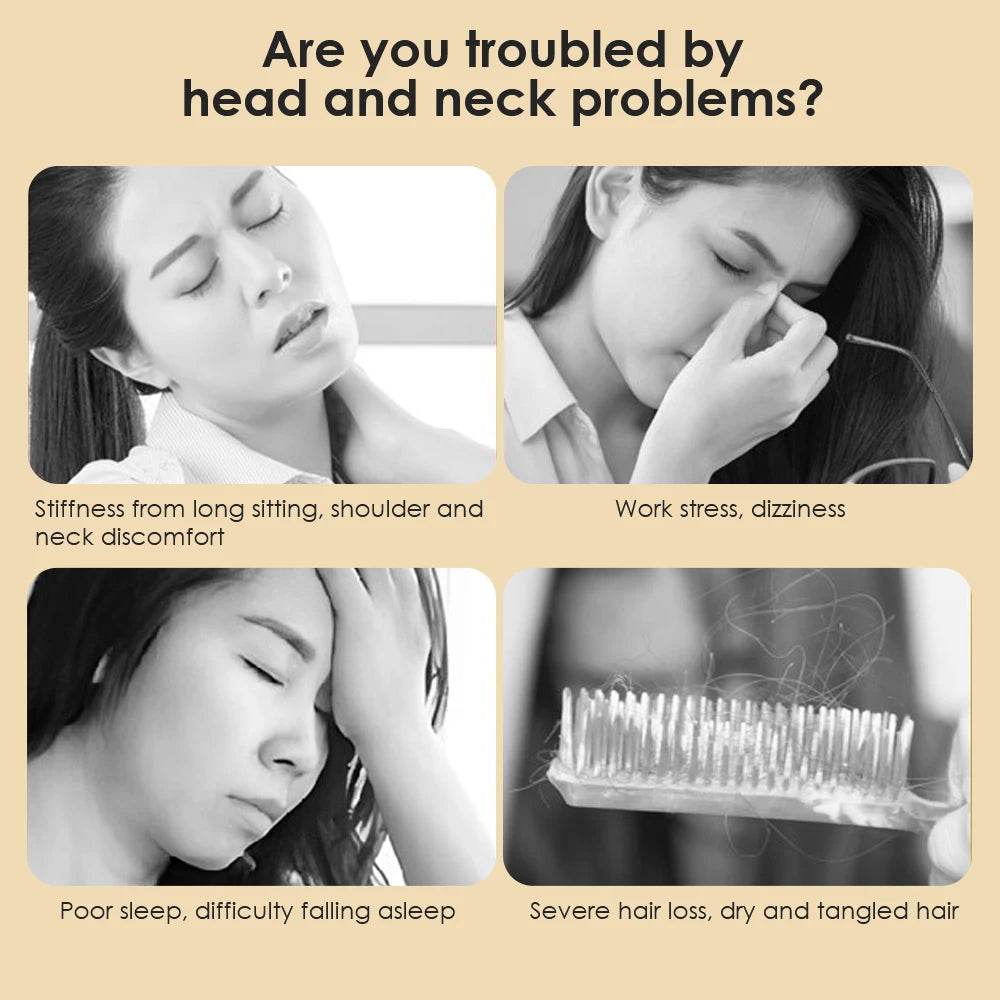 Natural Sandalwood Six - Claw Meridian Massage Comb - Hailicare - Sleep Galleria