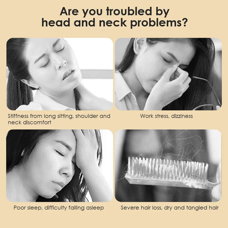 Natural Sandalwood Six - Claw Meridian Massage Comb - Hailicare - Sleep Galleria