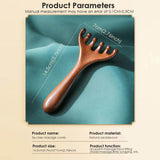 Natural Sandalwood Six - Claw Meridian Massage Comb - Hailicare - Sleep Galleria