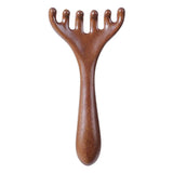Natural Sandalwood Six - Claw Meridian Massage Comb - Hailicare - Sleep Galleria