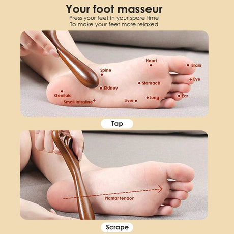 Natural Sandalwood Six - Claw Meridian Massage Comb - Hailicare - Sleep Galleria