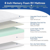 Medium 10-Inch Cooling Gel Green Tea Memory Foam Mattress - Sleep Galleria