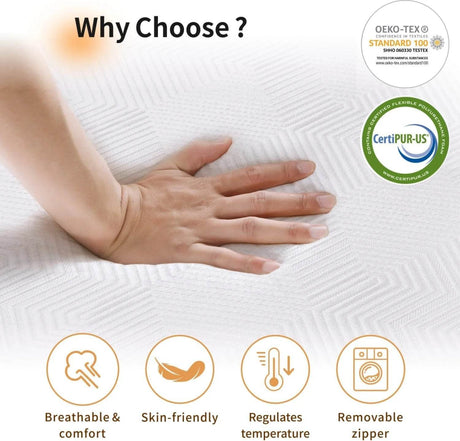 Medium 12-Inch Gel-Infused Cooling Memory Foam Mattress - Sleep Galleria