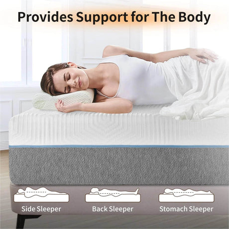 Medium 12-Inch Gel-Infused Cooling Memory Foam Mattress - Sleep Galleria